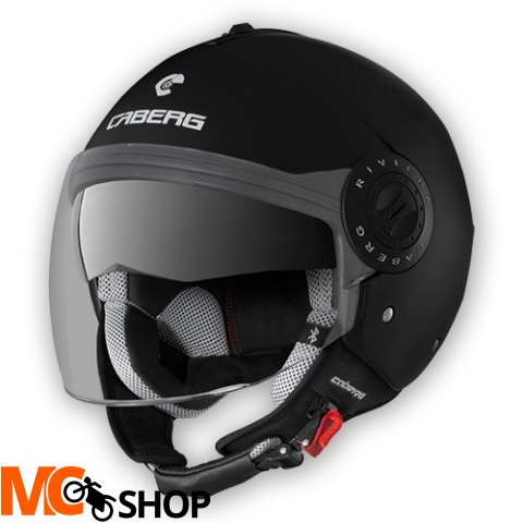 CABERG KASK OTWARY JET Z BLENDĄ MODEL RIVIERA V2+ KOLOR BIAŁY POŁYSK, KOLOR CZARNY MAT, KOLOR NIEBIESKI MAT