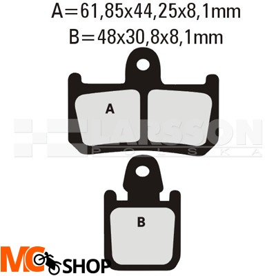 Klocki hamulcowe EBC (4 szt.) FA442/4 4101545 Yamaha MT-01 Klocki hamulcowe EBC (4 szt.) FA442/4 4101545 Yamaha MT-01