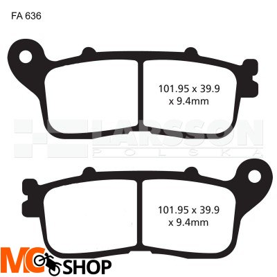 Klocki hamulcowe EBC FA636HH (2 szt.) 4102424 Honda VFR 1200 Klocki hamulcowe EBC FA636HH (2 szt.) 4102424 Honda VFR 1200