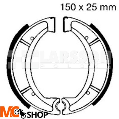 Szczęki hamulcowe komplet EBC 510 4200135 Yamaha XT 500, SR 500 Szczęki hamulcowe komplet EBC 510 4200135 Yamaha XT 500, SR 500