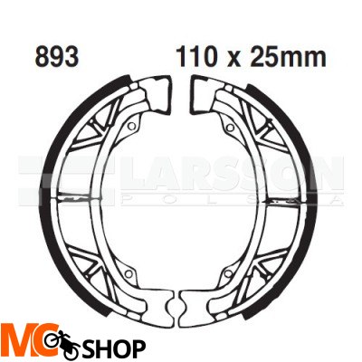 Szczęki hamulcowe komplet EBC 893 4200669 QM50T-10A, PGO Star 50, Malaguti Ciak 50 Szczęki hamulcowe komplet EBC 893 4200669 QM50T-10A, PGO Star 50, Malaguti Ciak 50