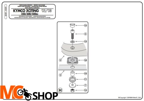 Givi SR89 Stelaż MONOKEY-Kymco Xciting 250-300-500 05-09. Givi SR89 Stelaż MONOKEY-Kymco Xciting 250-300-500 05-09.