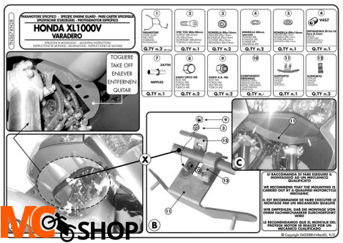 Givi TN367 Gmole Honda XL1000V Varadero (03-06)