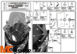 GIVI D266KIT KIT MONTAZOWY SZYBY 266DT SUZUKI BURGMAN 400K7