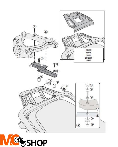 GIVI SR6403 Mocowanie Triumph Tiger Explorer 1200 12