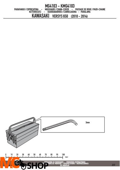 GIVI MG4103 BŁOTNIK TYLNY KAWASAKI VERSYS 650 (10-15)