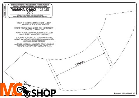 GIVI TB55 OPARCIE YAMAHA X-MAX 125-250 GIVI TB55 OPARCIE YAMAHA X-MAX 125-250