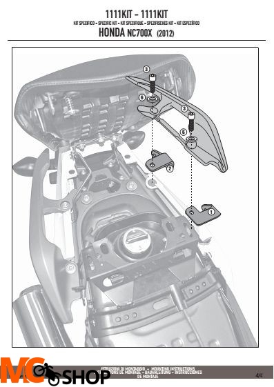 GIVI ZESTAW MONATAŻOWY DO TE1111