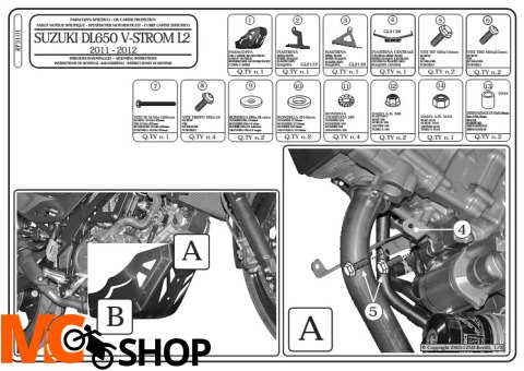 Givi RP3101 osłona miski olejowej DL 650 Givi RP3101 osłona miski olejowej DL 650