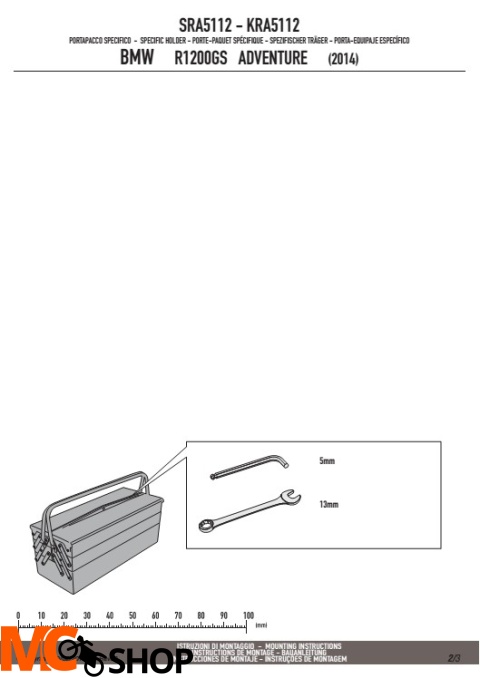 Givi SRA5112 stelaż centralny ALU R1200GS Adventure