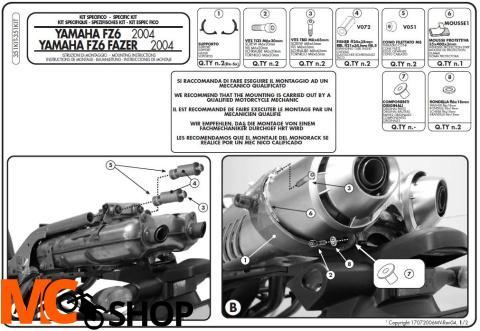 Kappa 351KIT Zestaw Mocujący Do KL351/KLX351