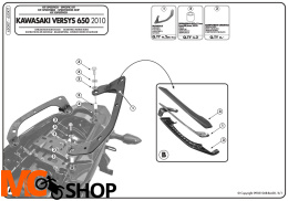 Kappa 450KIT Adapter stelaża kufrów bocznych KLR450 / KLXR450