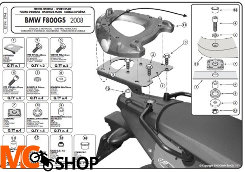 Kappa K94 Stelaż Kufra Bmw F650 Gs/ F800 Gs (08-09)