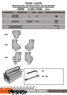 KAPPA KLR3105 STELAŻ boczny SUZUKI DL1000 V-STROM '14 do kufrów K-Venture