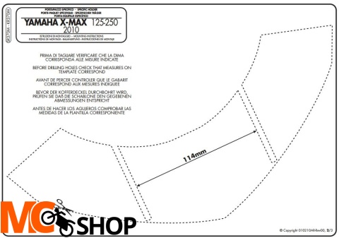Kappa KR3700 Stelaż Yamaha X-MAX 125-250 (10-13)