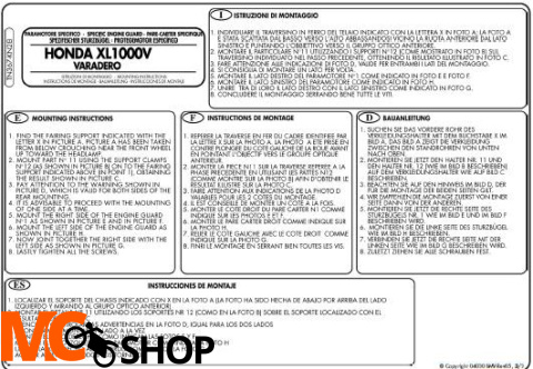 Kappa KN28 Gmole Honda Xl 1000V Varadero / Abs (03 > 0 Kappa KN28 Gmole Honda Xl 1000V Varadero / Abs (03 > 0