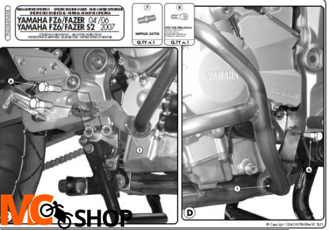 Kappa KN358 GMOLE Yamaha FZ6 / FZ6 Fazer / S2 Kappa KN358 GMOLE Yamaha FZ6 / FZ6 Fazer / S2
