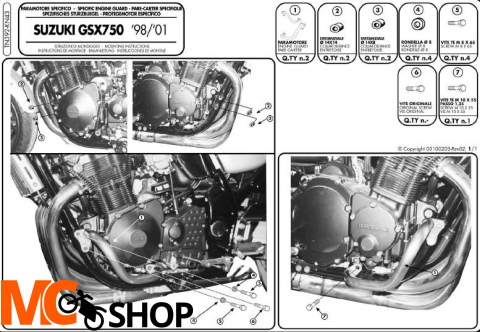 Kappa KN43 Gmole Suzuki Gsx 750 (98 > 02) Kappa KN43 Gmole Suzuki Gsx 750 (98 > 02)
