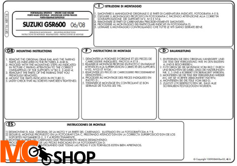 Kappa KR116 Stelaż centralny Suzuki GSR 600 06>11