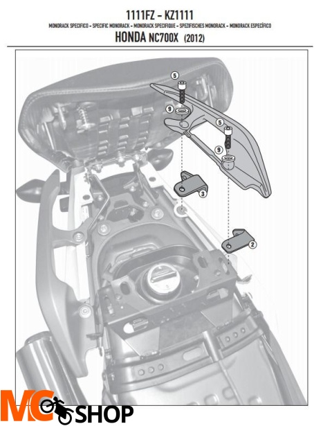 Kappa KZ1111 STELAŻ centralny HONDA NC700X