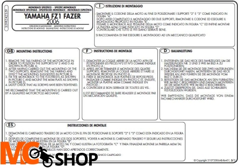 Kappa KZ359 Stelaż centralny Yamaha FZ1 Fazer 1000 (06