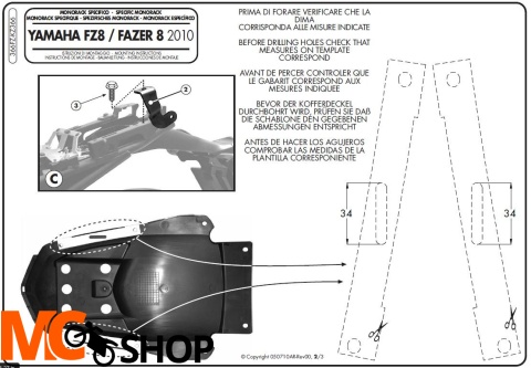 Kappa KZ366 centralny Yamaha FZ8- Fazer