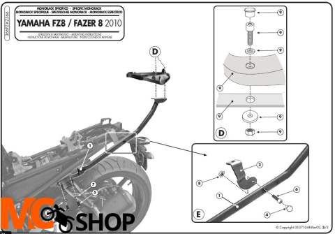 Kappa KZ366 centralny Yamaha FZ8- Fazer