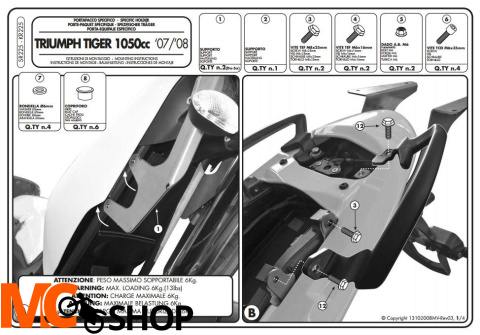 Kappa KR4101 Stelaż centralny Kawasaki W 800 11-17