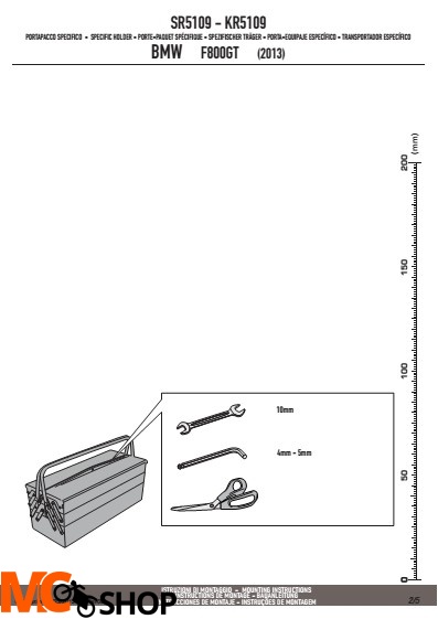 KAPPA KR5109 STELAŻ centr. BMW F800GT '13 