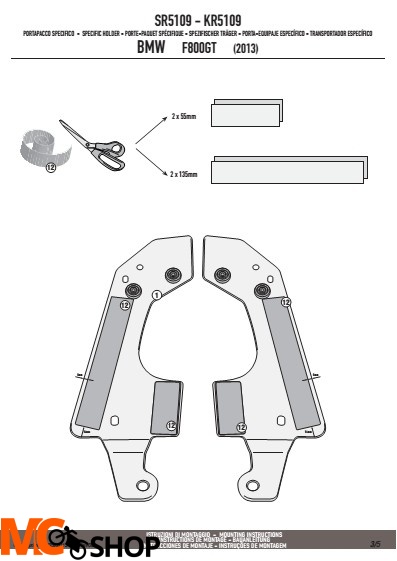 KAPPA KR5109 STELAŻ centr. BMW F800GT '13 