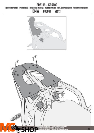 KAPPA KR5109 STELAŻ centr. BMW F800GT '13 