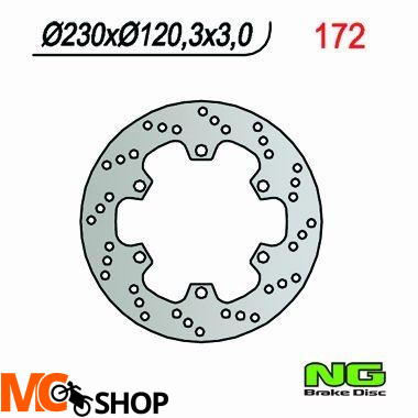 NG TARCZA HAMULCA PRZÓD KAWASAKI KMX 125 (86-03) NG172