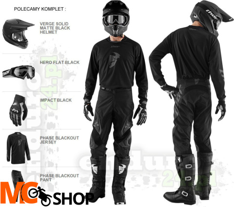 Bluza męska THOR PHASE BLACKOUT enduro cross atv quad Bluza męska THOR PHASE BLACKOUT enduro cross atv quad
