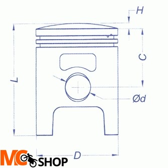 WOSSNER 8014DC TŁOK KTM 250 95R 67,46 MM