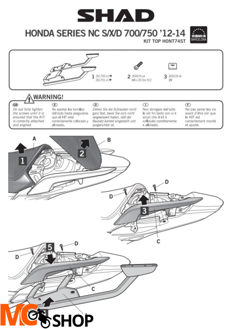 STELAŻ KUFRA TYŁ SHAD HONDA INTEGRA 700 - 12/13 STELAŻ KUFRA TYŁ SHAD HONDA INTEGRA 700 - 12/13