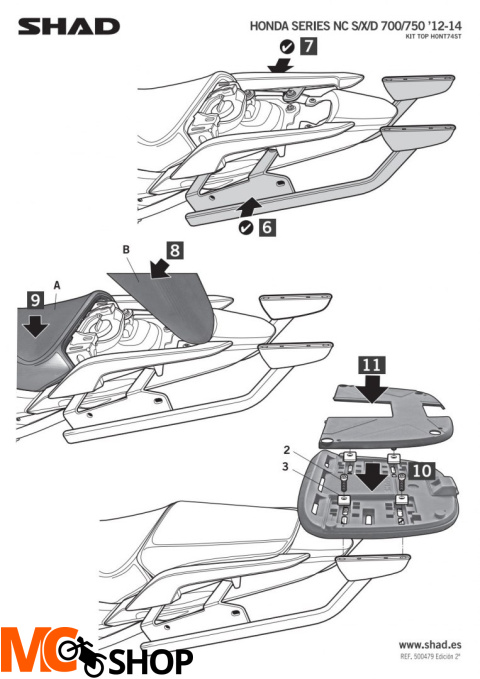 STELAŻ KUFRA TYŁ SHAD HONDA INTEGRA 700 - 12/13 STELAŻ KUFRA TYŁ SHAD HONDA INTEGRA 700 - 12/13