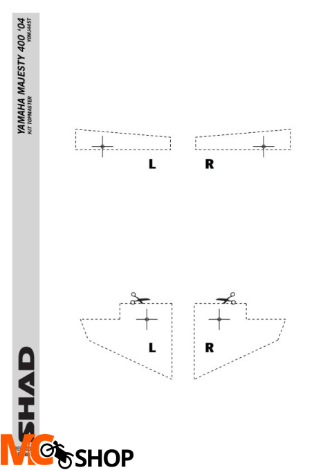STELAŻ SHAD KSHY0MJ44ST YAMAHA MAJESTY 400 - 04/12 STELAŻ SHAD KSHY0MJ44ST YAMAHA MAJESTY 400 - 04/12