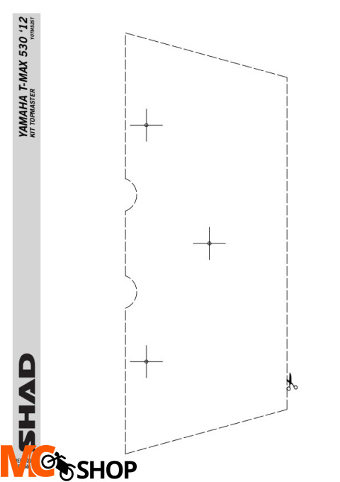 STELAŻ SHAD KSHY0TM52ST YAMAHA T-MAX 530 - 12/16 STELAŻ SHAD KSHY0TM52ST YAMAHA T-MAX 530 - 12/16