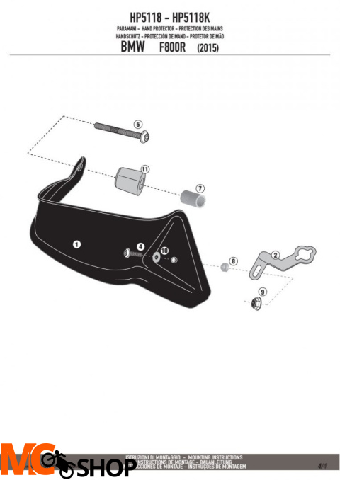 GIVI HP5118 DODATKOWE HANDBARY BMW F 800 R (15) GIVI HP5118 DODATKOWE HANDBARY BMW F 800 R (15)