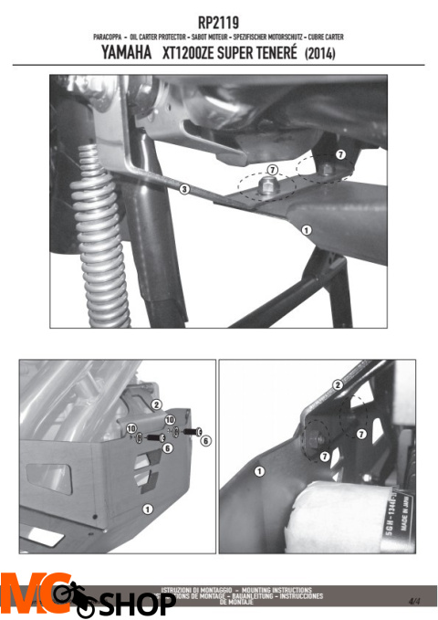 GIVI RP2119 OSŁONA MISKI OLEJOWEJ YAMAHA XT 1200 Z GIVI RP2119 OSŁONA MISKI OLEJOWEJ YAMAHA XT 1200 Z