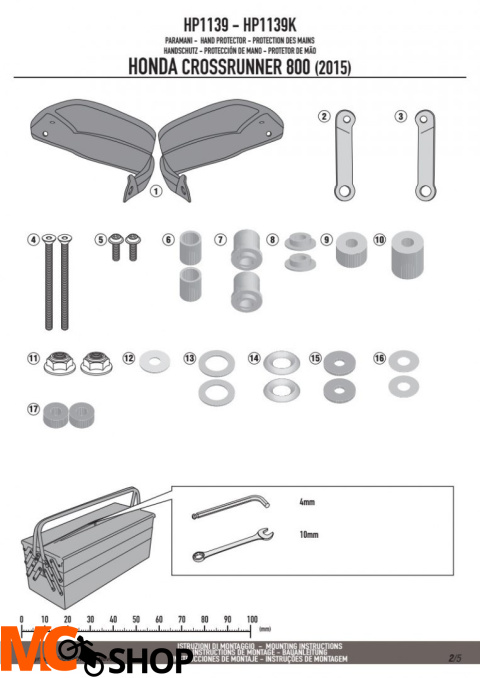 GIVI HP1139 DODATKOWE HANDBARY HONDA CROSSRUNNER 800 (15) GIVI HP1139 DODATKOWE HANDBARY HONDA CROSSRUNNER 800 (15)