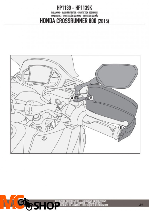GIVI HP1139 DODATKOWE HANDBARY HONDA CROSSRUNNER 800 (15) GIVI HP1139 DODATKOWE HANDBARY HONDA CROSSRUNNER 800 (15)