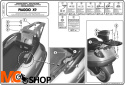 GIVI SR57 STELAŻ KUFRA CENTRALNEGO PIAGGIO X9 125-500