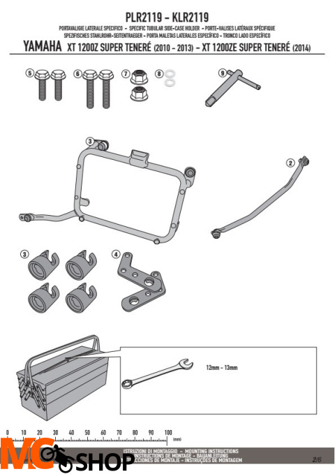 GIVI PLR2119 STELAŻ KUFRÓW BOCZNYCH Super Tenere