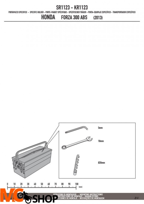 KAPPA KR1123 STELAŻ Centralny HONDA FORZA 300 ABS