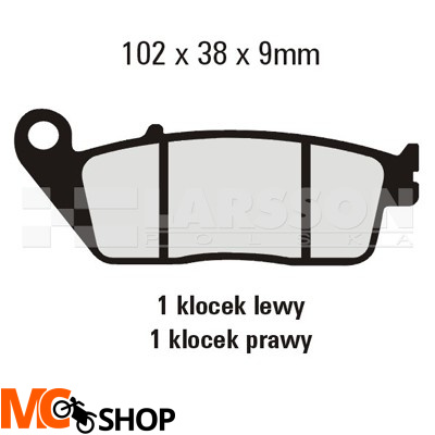 Klocki hamulcowe EBC FA226 (2 szt) CBRCBF 600 CBR Klocki hamulcowe EBC FA226 (2 szt) CBRCBF 600 CBR