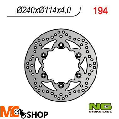 NG NG194 TARCZA HAMULCOWA HONDA REBEL CBF VT 125 NG NG194 TARCZA HAMULCOWA HONDA REBEL CBF VT 125