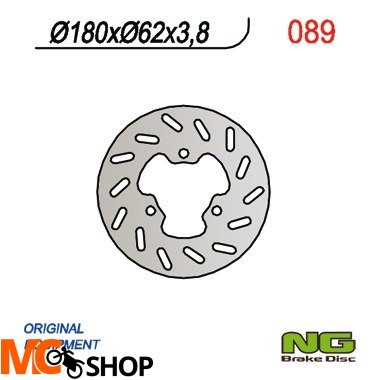 NG089 TARCZA HAMULCOWA DERBI SENDA 50 '95-'03 (180x62x3,8) NG089 TARCZA HAMULCOWA DERBI SENDA 50 '95-'03 (180x62x3,8)