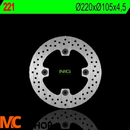 NG221 TARCZA HAMULCOWA HONDA SILVER WING 125/150 '07-'11 (220X105X4,5) (4X10,5MM)