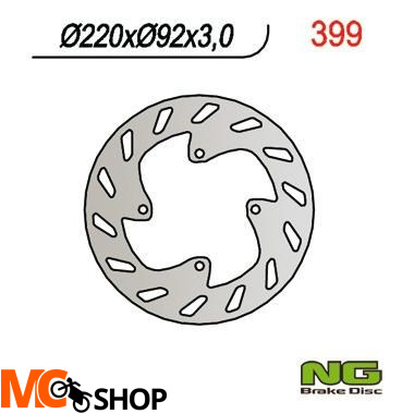 NG399 TARCZA HAMULCOWA YAMAHA TTR 125 00-03, DT 50LC 98- (220x92x3)